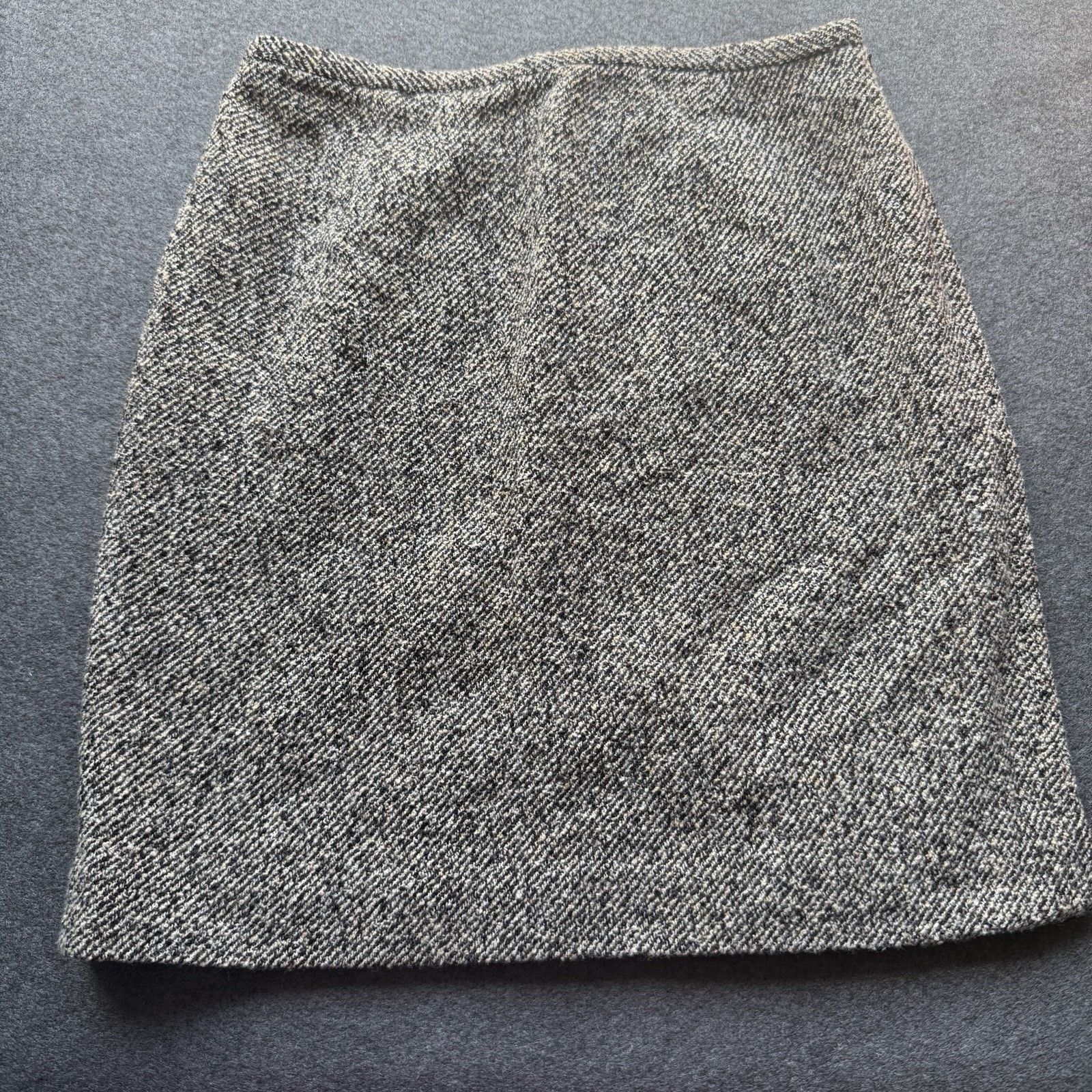 Vtg Ann Taylor Wool Mini Skirt 8 Brown Made In Korea Textured Y2k Preppy B14